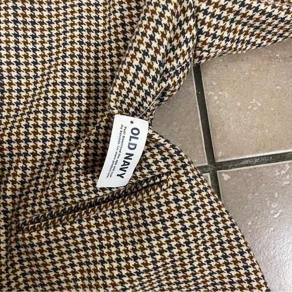 Old Navy Blazer Double Breasted Houndstooth Brown Multi Academia Work Sz 2X NEW - Picture 5 of 7